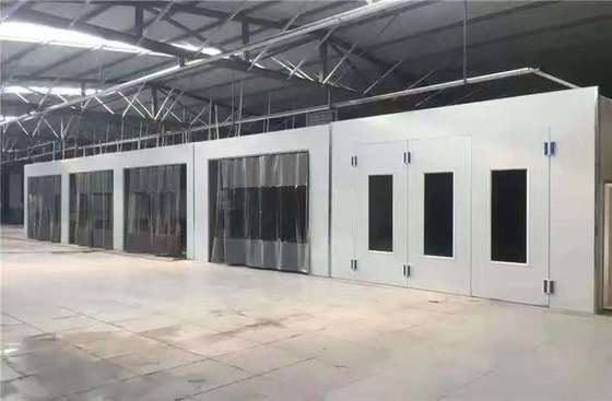 CoatTech Drive-Through Flow-Line Preparation Station Curtains On Both The Front And Rear Vehicles To Enter From One Side And Exit The Other