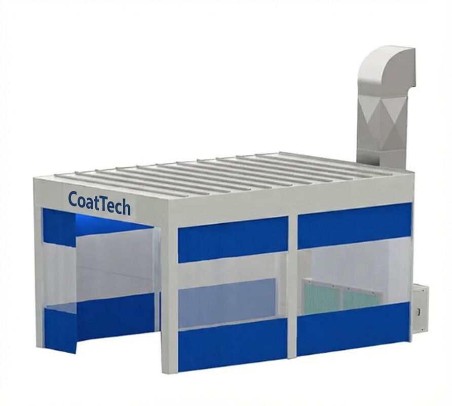 CoatTech Semi-Enclosed Metal Cabin Preparation Station Side Curtains With 50mm EPS Metal Wall Panel